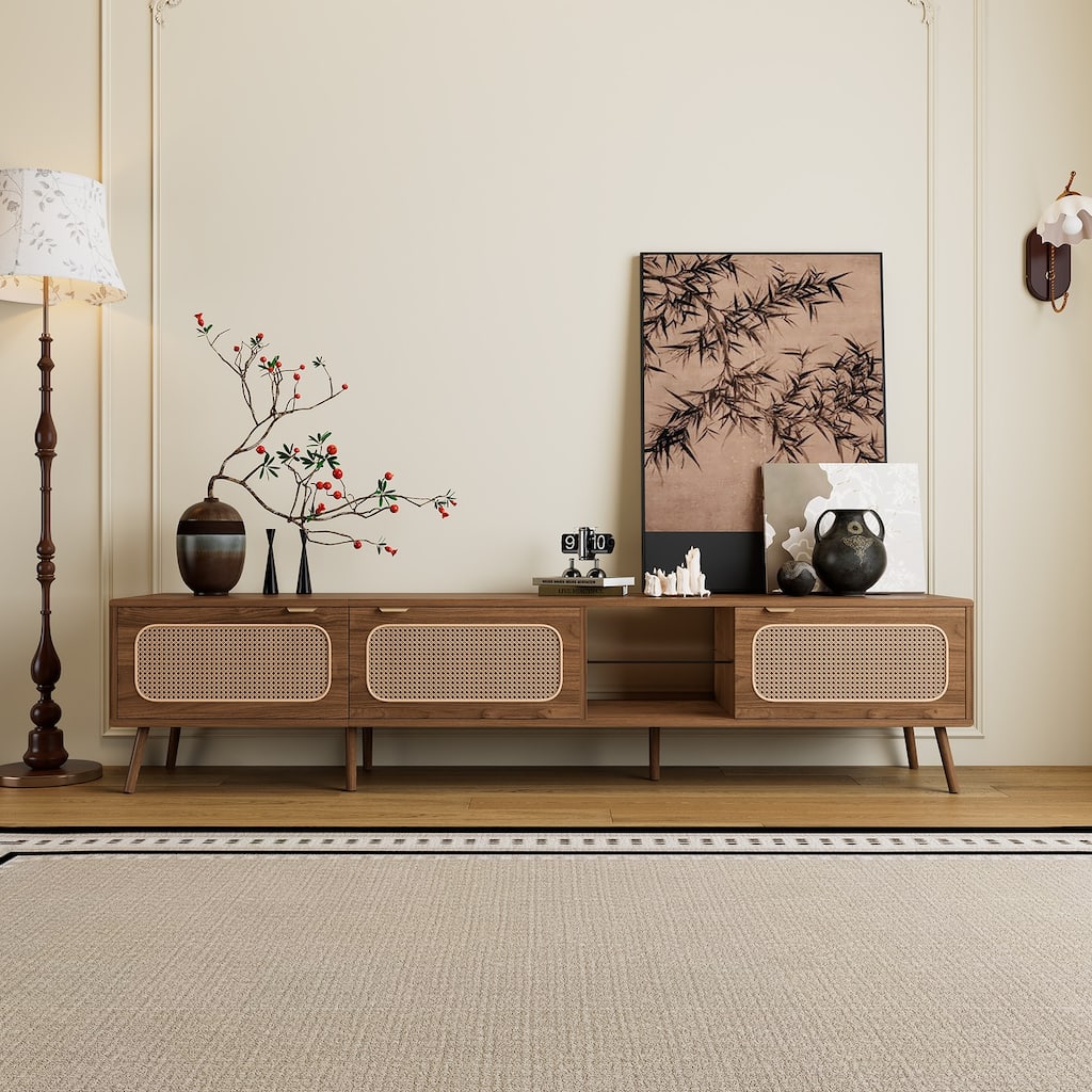 78 in with Ample Storage TV Stand for TVs up to 85 in - n/a