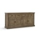 preview thumbnail 2 of 10, Caleb 4-Drawer 4-Door Reclaimed Pine Sideboard, Distressed Brown