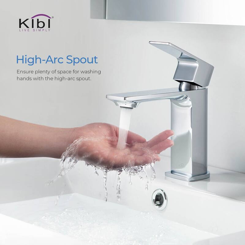 Lead-free Solid Brass Single Handle Bathroom Vanity Faucet with Hose