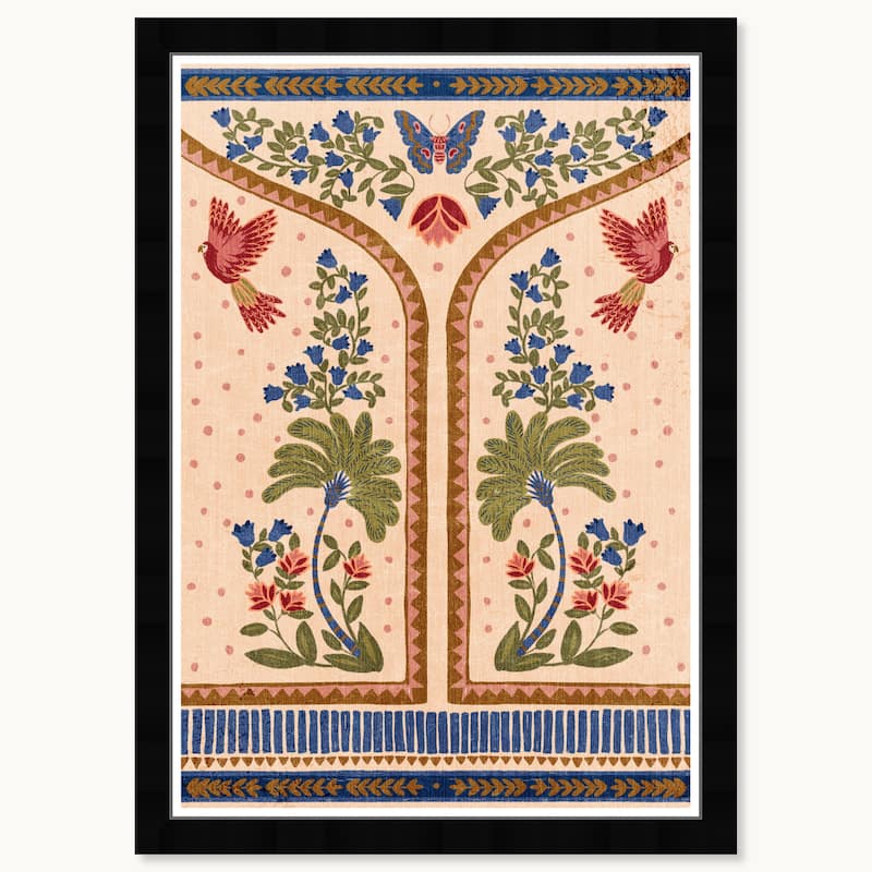 Wynwood Studio Jungle Tapestry Framed Tropical Chinoiserie Art Prints - 15 x 21 - Black