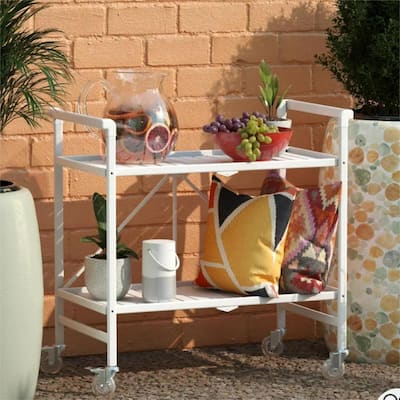 Slatted Folding Serving Cart, Indoor/Outdoor