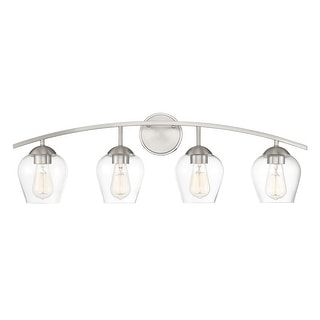 Meridian M80033 4 Light 33" Wide Bathroom Vanity Light with Clear