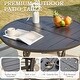 preview thumbnail 19 of 24, Outdoor Dining Set, Swivel Rattan Chairs w Thick Removable Cushion, Dining Table w Umbrella Hole, Patio Furniture Set
