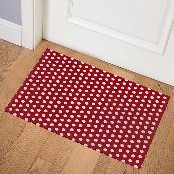 BIG POLKA DOTS RED Doormat By Kavka Designs - On Sale - Bed Bath & Beyond -  31257166