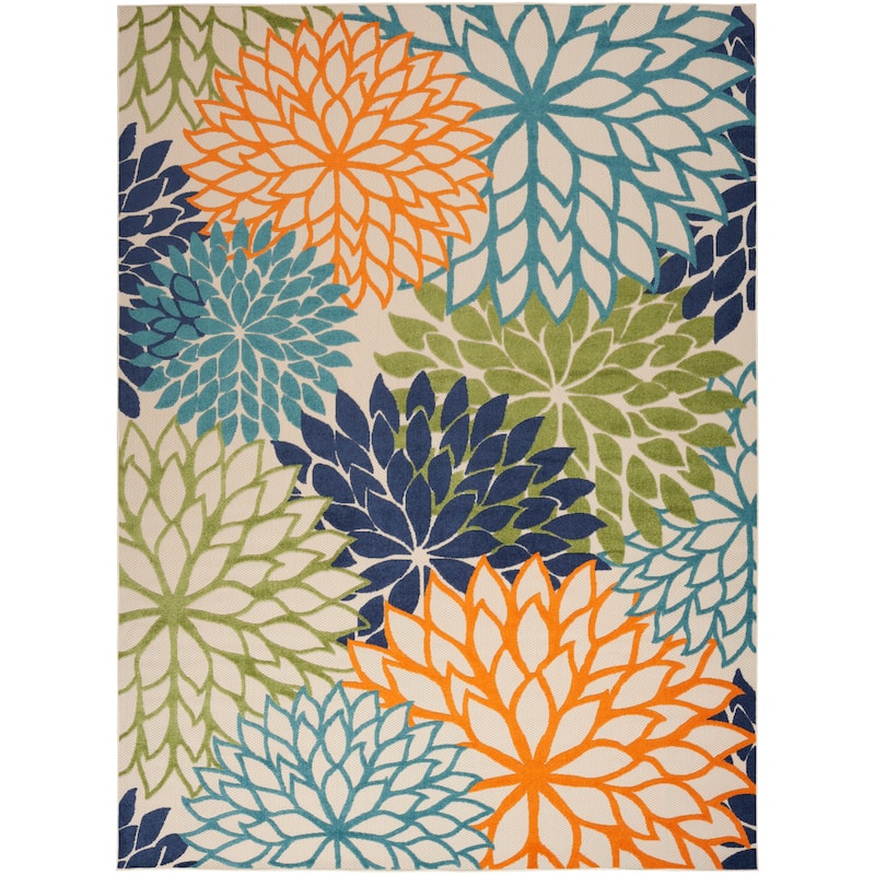 Nourison Aloha Floral Modern, Indoor/Outdoor Area Rug - 7'10" x 10'6" - Multicolor