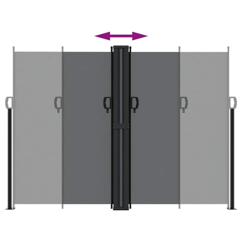 vidaXL Retractable Side Awning Sun Shade Privacy Screen Outdoor Patio Garden