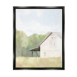 Stupell Country Barn Landscape Framed Floater Canvas Wall Art Design by ...