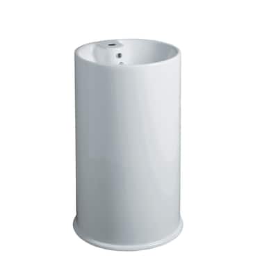 Whitehaus Britannia Freestanding Cylindrical Shaped Bathroom Basin