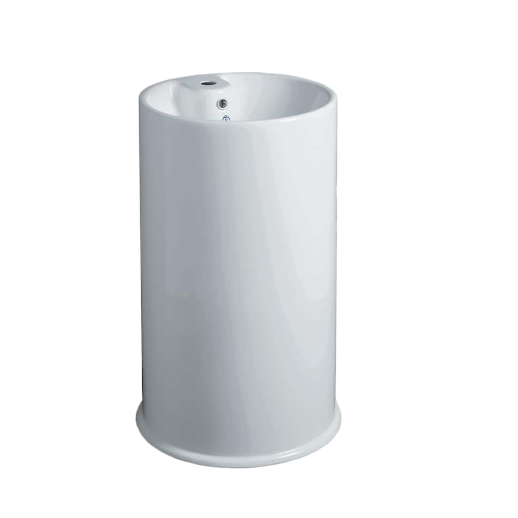 Whitehaus Britannia Freestanding Cylindrical Shaped Bathroom Basin