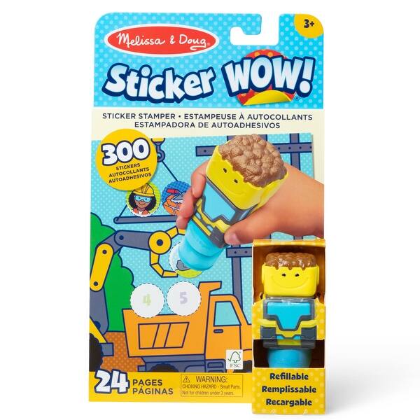 slide 2 of 10, Melissa & Doug Sticker WOW Activity Pad & Sticker Stamper - Bulldozer - Multi Multi - Kids