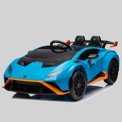 24V Lamborghini Huracan Kids Drift Car with Dual Motors, Bluetooth, LED Lights, and Drifting, for Ages 3-8