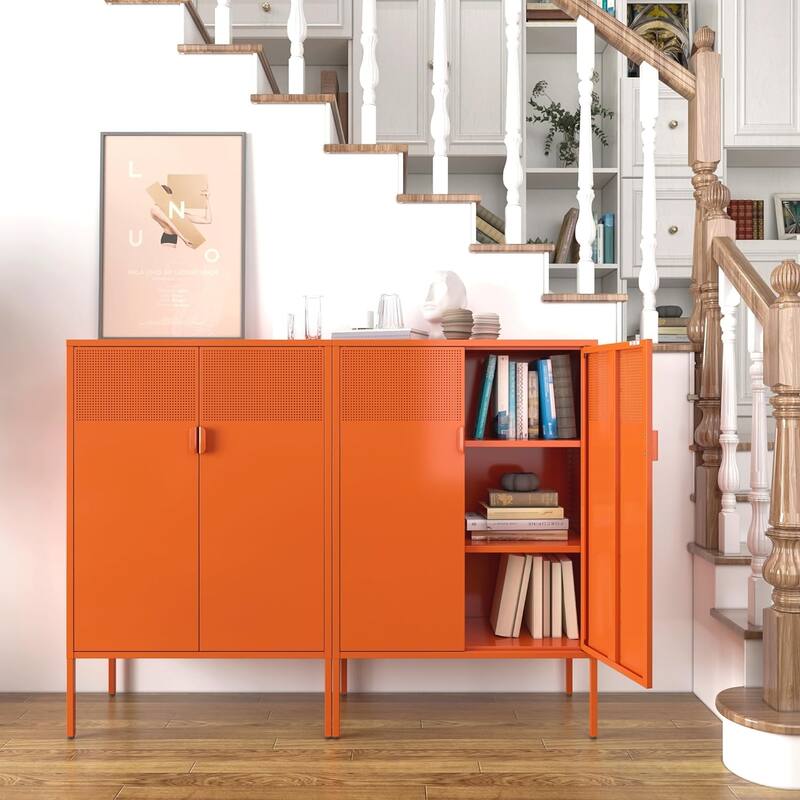 GDFStudio - Mason Sturdy Steel Locker with Adjustable Shelves and Versatile Storage Design