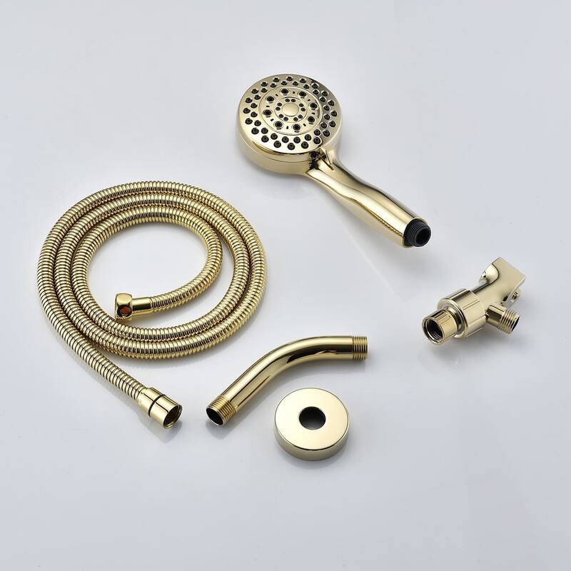 High Pressure Handheld Shower Head 5 Mode Settings Showerhead 3.5" Showerhead Set with 59 Inch Hose and Adjustable Bracket