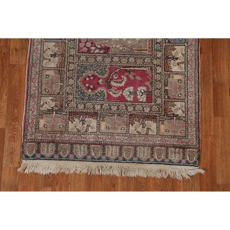 Vintage Anatolian Turkish Oriental Runner Rug Hand-knotted Wool Carpet - 3'0" x 8'8"