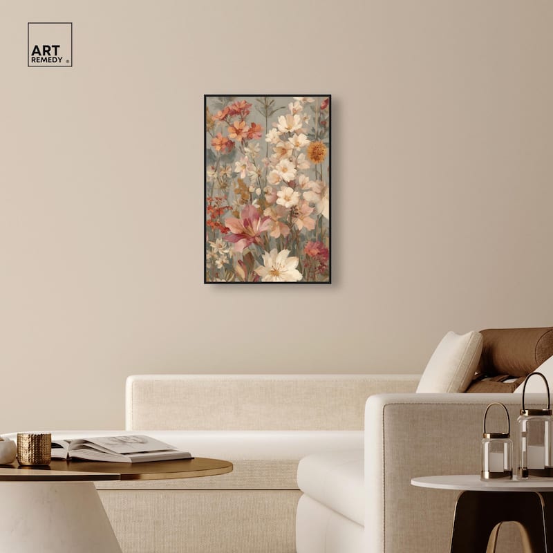 Soft Cream Wilds Canvas by Art Remedy
