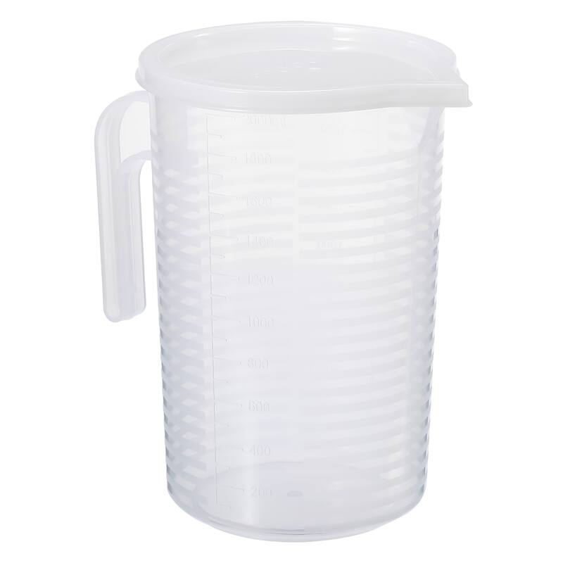 Graduated Beaker, 2000ml PP Plastic Cup Double Sided Graduations - Transparent