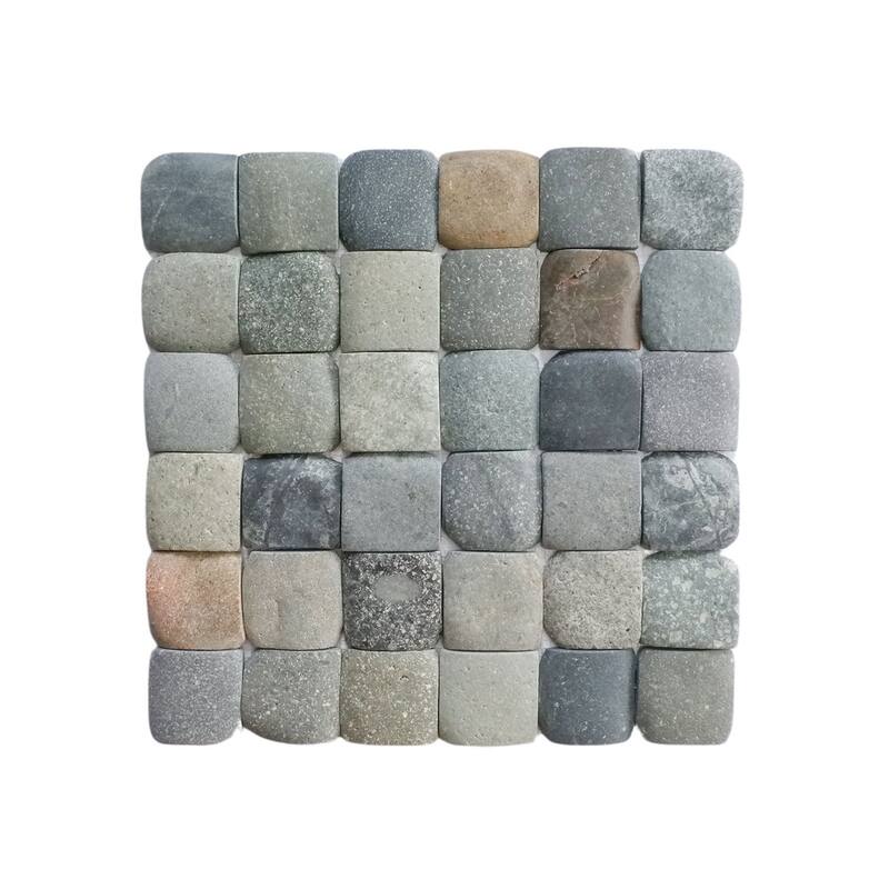 Molar 5 Mix Pebble Mosaic Tiles for Backsplash Kitchen and Bathroom Wall (12" X 12") 5 tiles per case - Case (5 Tiles)