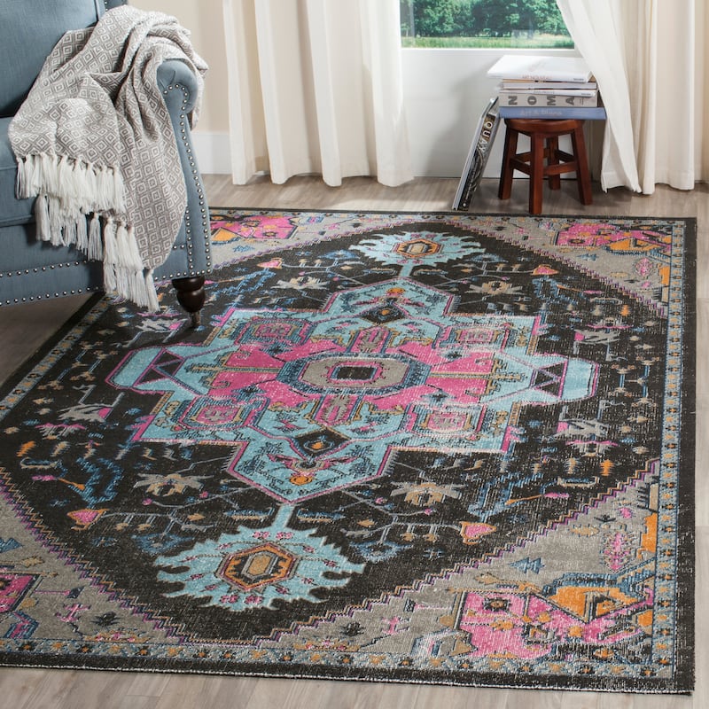SAFAVIEH Artisan Cintia Distressed Oriental Rug - 9' x 12' - Black/Light Grey