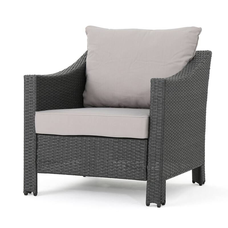 Outdoor Stylish and Comfortable Wicker Club Chair Set for Patio