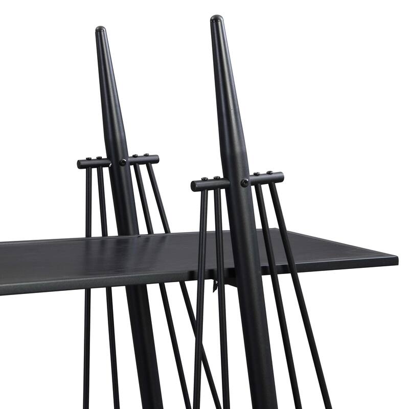 70.87 inch Industrial 4-Tier Open Storage Shelf with Drawer
