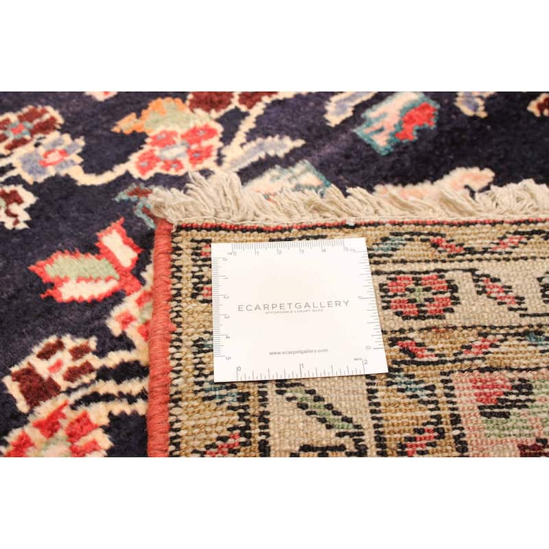 ECARPETGALLERY Hand-knotted Anadol Dark Navy Wool Rug - 2' 9" x 10' 1"