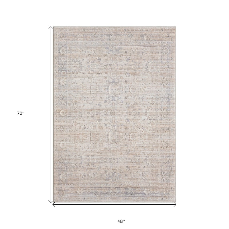 Tehe Stylish Area Rug By HomeRoots - 4' x 6'