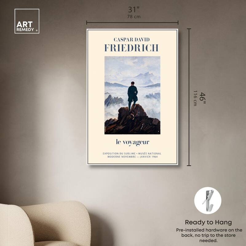 Wanderer in a Sea of Mist Canvas by Art Remedy