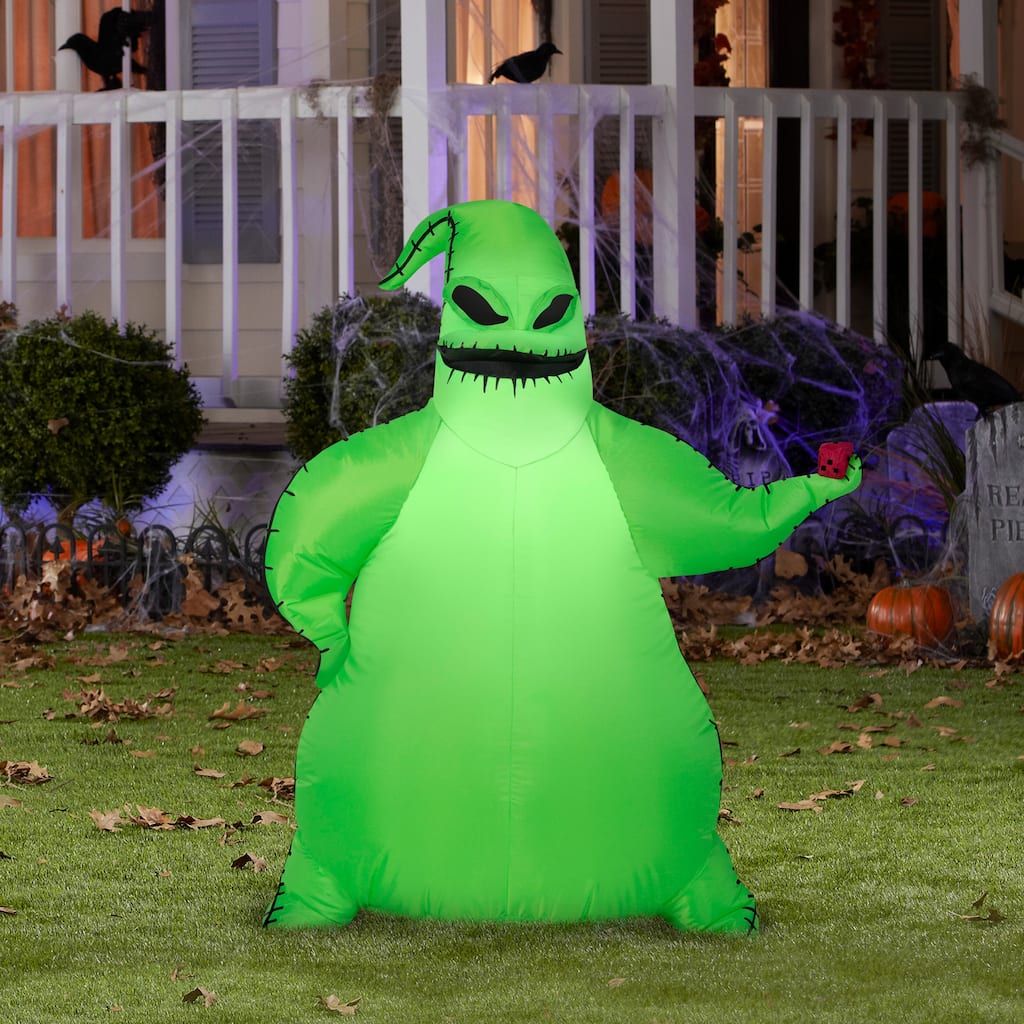 Gemmy Airblown Green Oogie Boogie Disney, 3.5 ft Tall, green