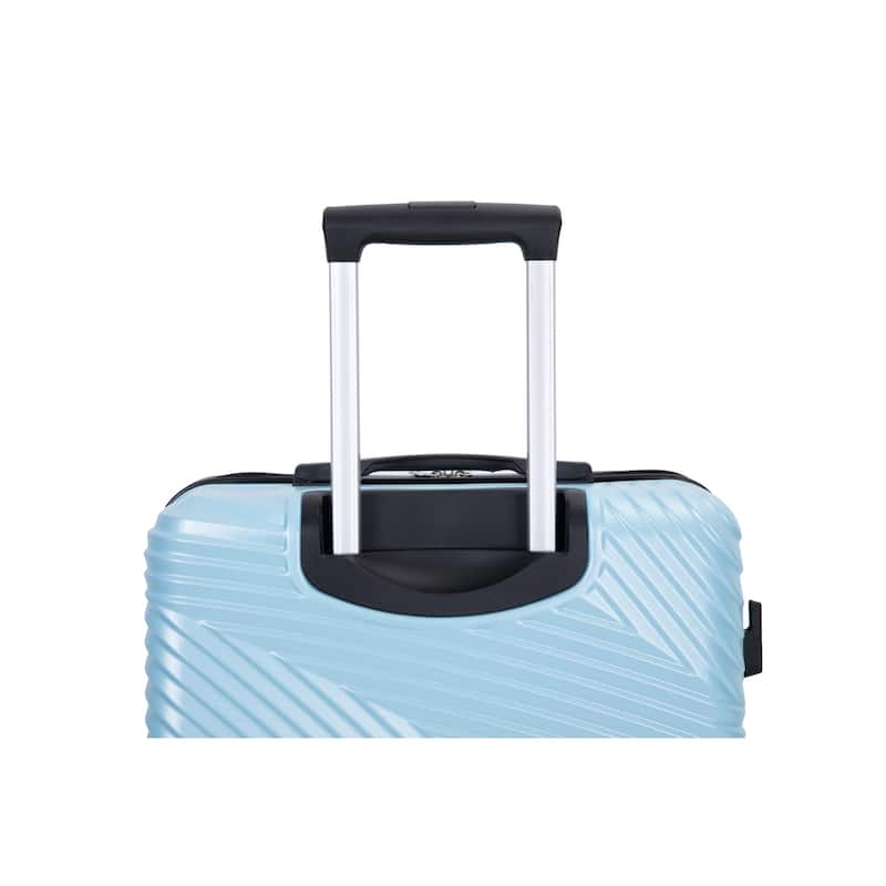 Merax 3 Piece ABS+PC Hardside Luggage Sets with Two Hooks and Spinner Wheels, for Family Travel