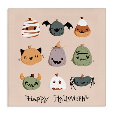Stupell Cute Halloween Costume Pumpkins Canvas Wall Art Design By Sarah Hickman