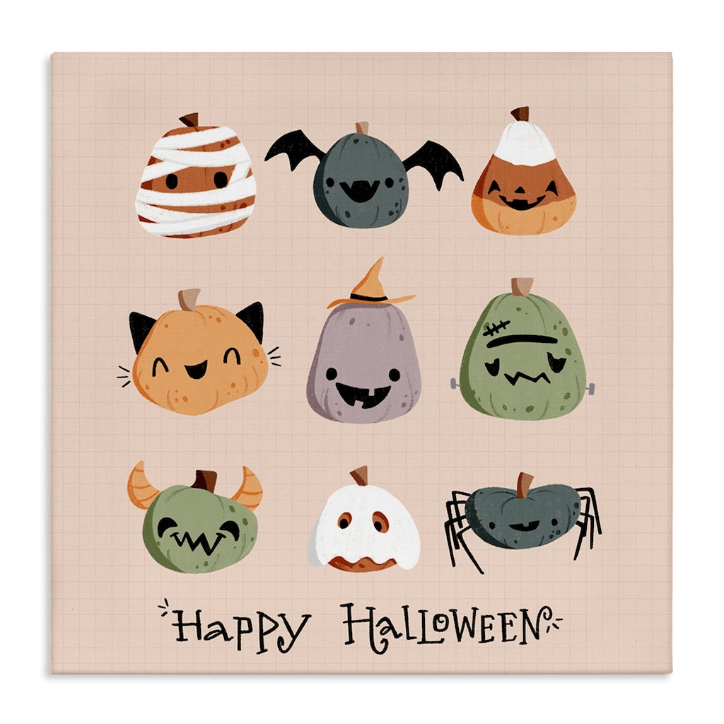 Stupell Cute Halloween Costume Pumpkins Canvas Wall Art Design By Sarah Hickman