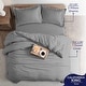preview thumbnail 46 of 53, 100% Cotton Sateen Weave Solid Duvet Cover Set - Includes 1 Duvet Cover & 2 Pillow Sham Set
