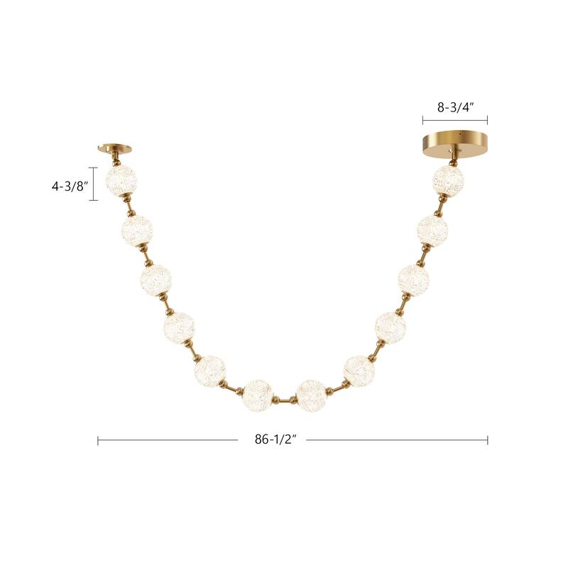 Alora Lighting PD321712-RT Marni 86" Wide 3000K LED Linear Pendant