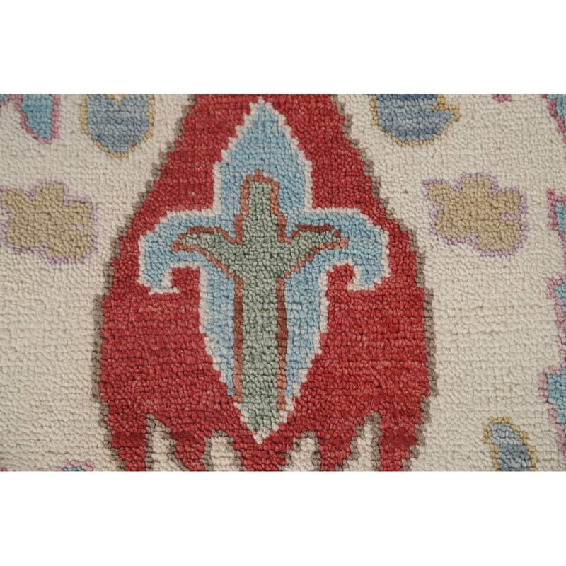 Light Blue Oushak Oriental Area Rug Handmade Floral Wool Carpet - 9'0"x 11'10"