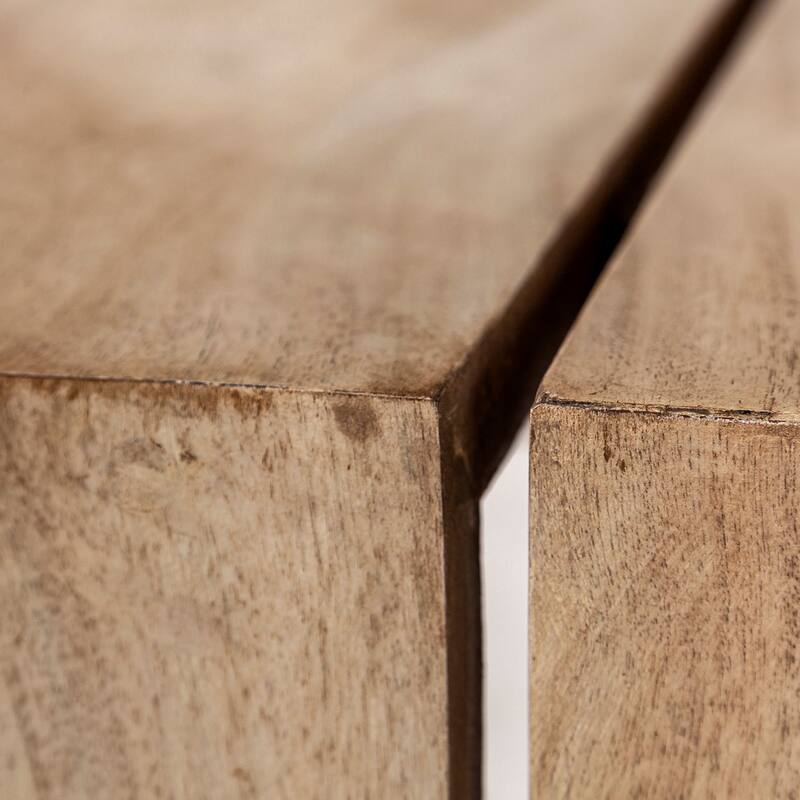 San Andreas Blonde Solid Wood Live-Edge Rectangular Coffee Table - 48.0L x 25.0W x 16.0H
