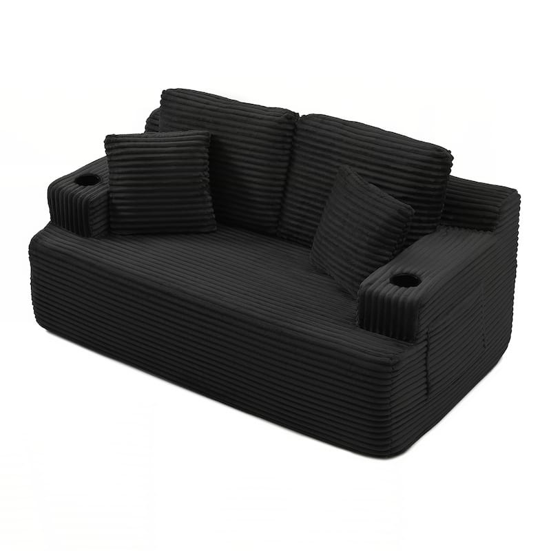 66.5''Boneless Sofa Couch with 2 Pillows Extra
