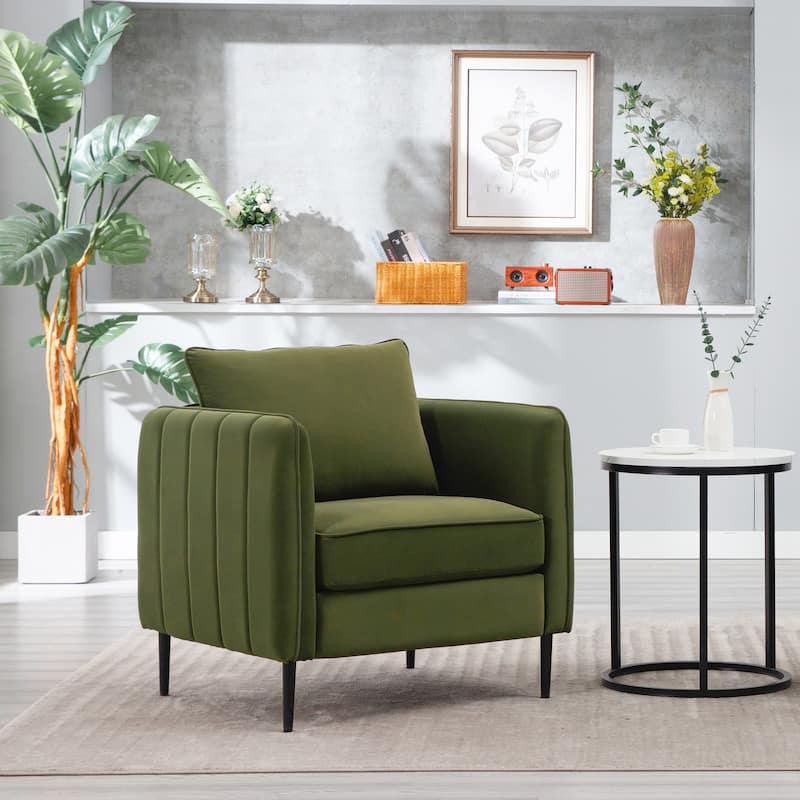 Accent Chair for Living Room, =Comfy Single Sofa Chair Mid-Century Modern Armchair
