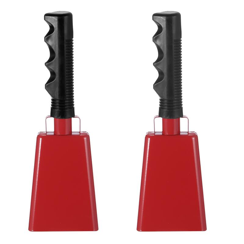 9inch Cow Bells for Football Games, 2pcs Cowbells for Sporting Events - Red