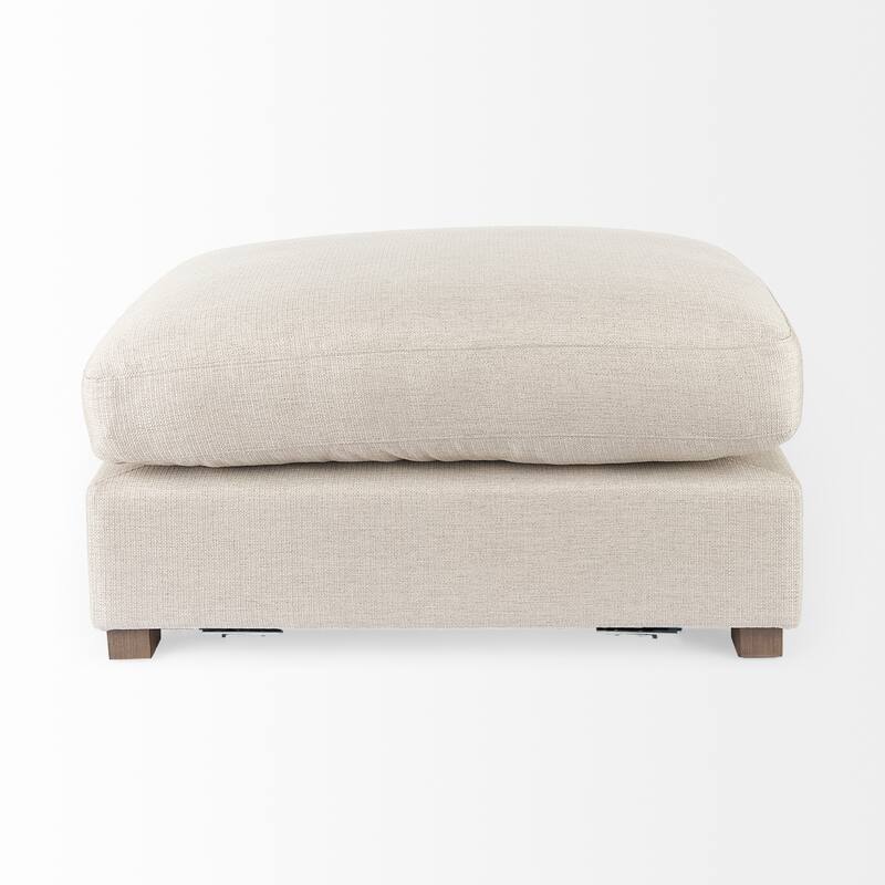 Valence 38.6L x 26.0W x 17.7H Beige 2/3 Ottoman Sectional Piece - 39.76 x27.95 x20.47