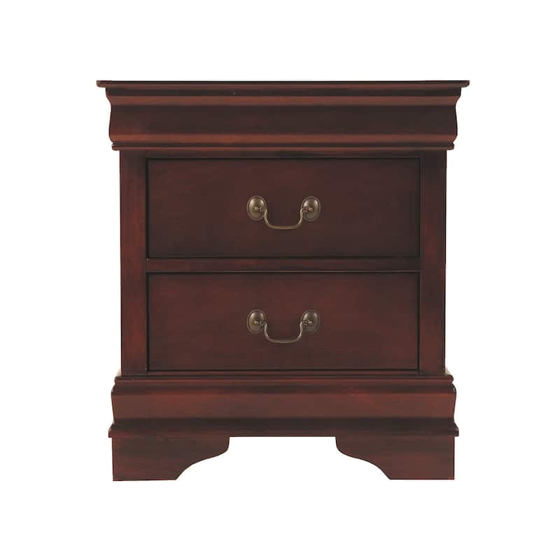 Alisdair Two Drawer Dark Brown Nightstand