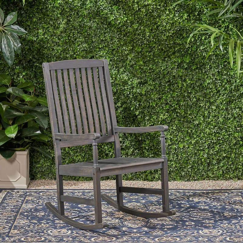 Arcadia Acacia Wood Rocking Chairs (Set of 2) by Christopher Knight Home