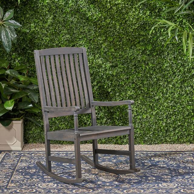 Arcadia Acacia Wood Rocking Chairs (Set of 2) by Christopher Knight Home