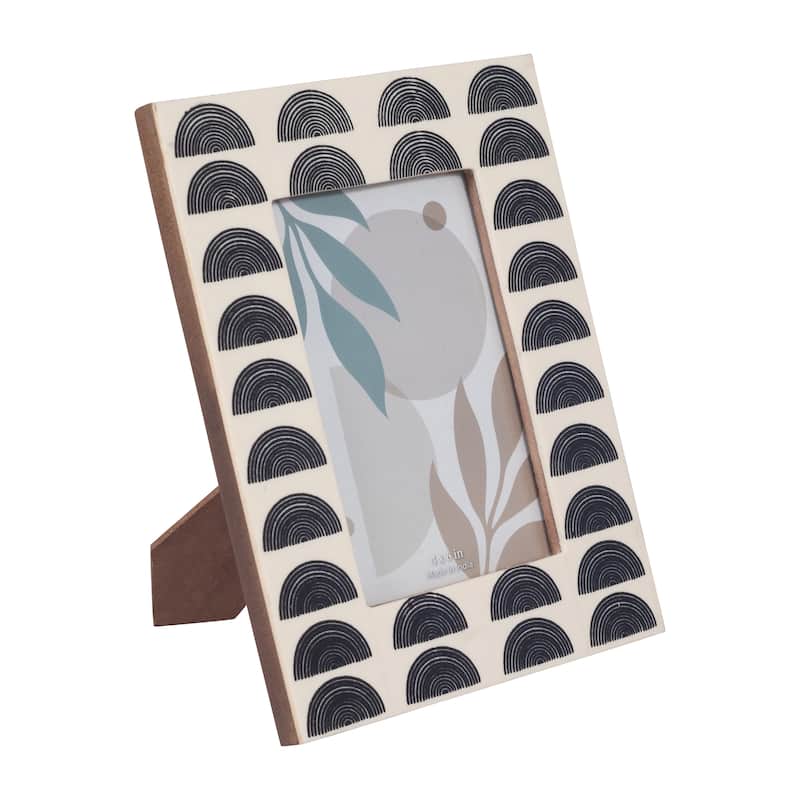 Resin Wood Decorative Arches Photo Frame - Black