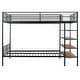 preview thumbnail 19 of 26, Twin Over Full Metal Bunk Bed with 5-Tier Shelves & Storage - 350LB Capacity