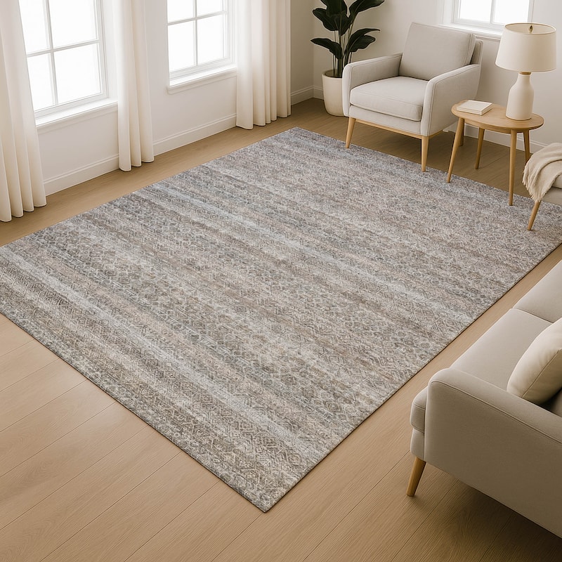 Premium Washable Super Soft Boho Stripes Mayfield Rug