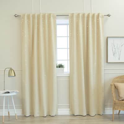 Aurora Home Star Struck Insulated Thermal Blackout Curtain Panel Pair - 52 x 84