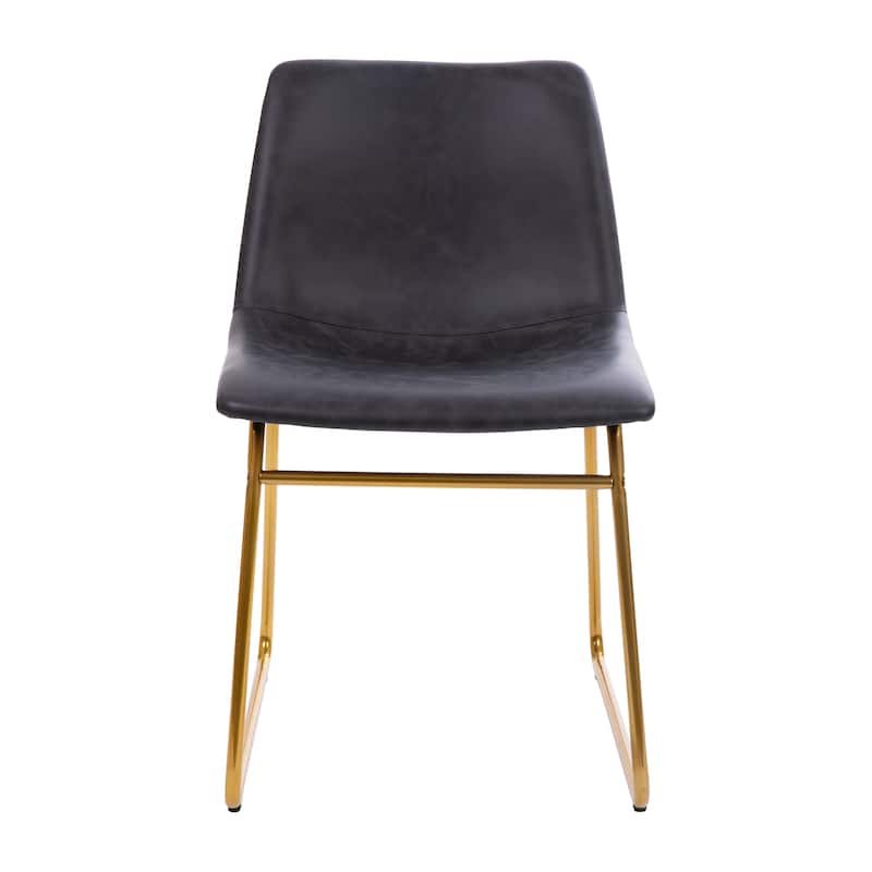 18 Inch Indoor Dining Table Chairs, LeatherSoft Upholstery-Set of 2