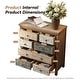 preview thumbnail 10 of 8, 25.59" Vintage Wooden Multicolor Carved Storage 7 Drawers Dresser