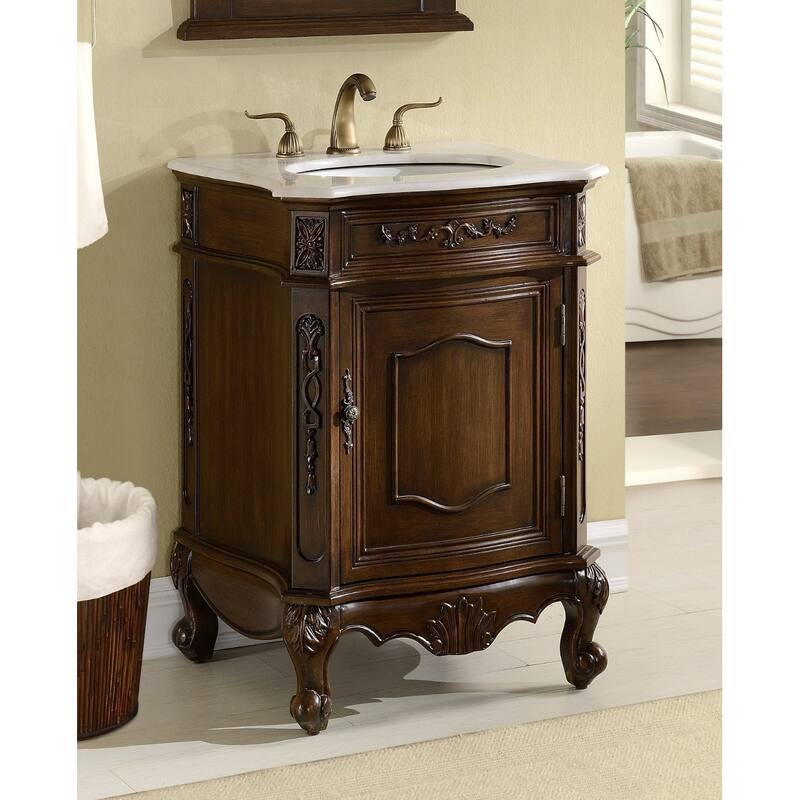 24" Benton Collection Petite Powder Room Debellis Bathroom Sink Vanity Model