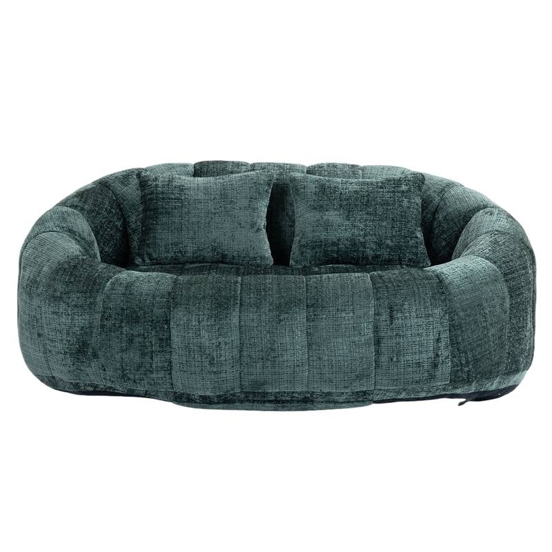 Emerald Modern 59" Chenille Loveseat Chaise Lounge Chair